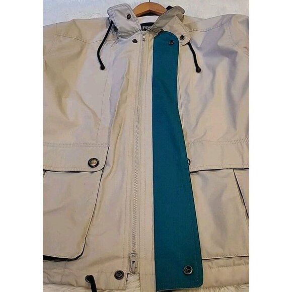 Vintage London Fog Mens Jacket Size Medium Zip Up Long Sleeve Khaki Brown Beige - Picture 5 of 13